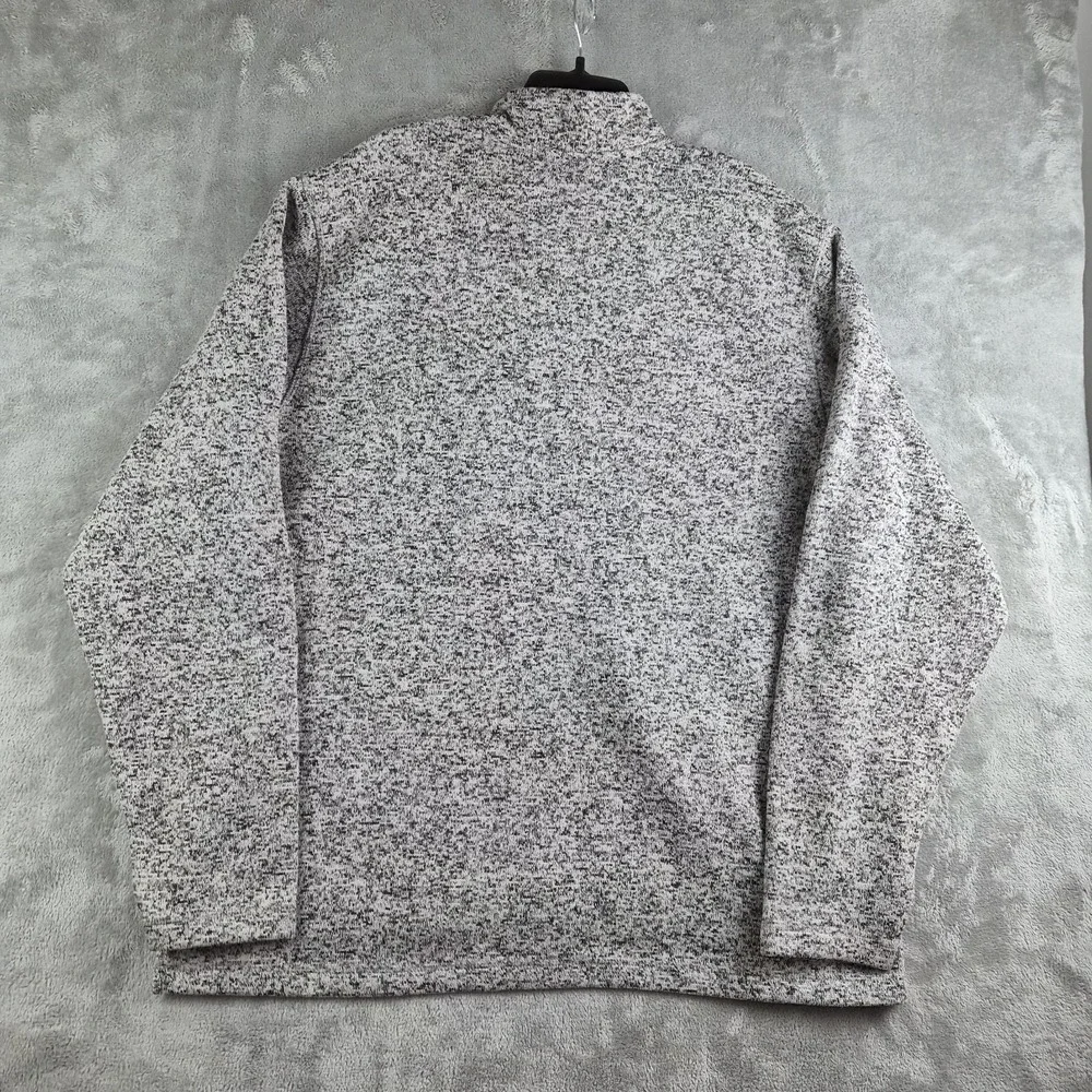Wrangler Authentic Sweater Men XL Gray Heathered Knit 1/4 Zip Mock Neck Pullover